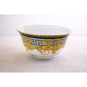 Imperial Bone China Greek Key Versace-Style Bowl 4.75”– 3” Tall Replacement